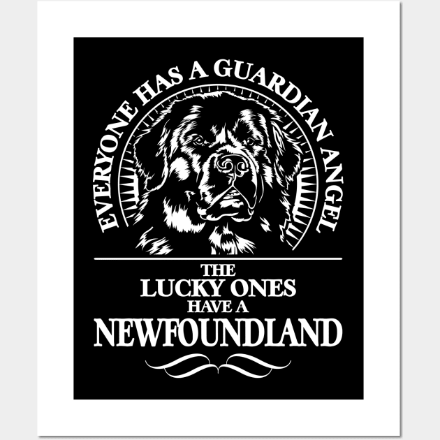 Newfoundland Guardian Angel dog sayings Wall Art by wilsigns